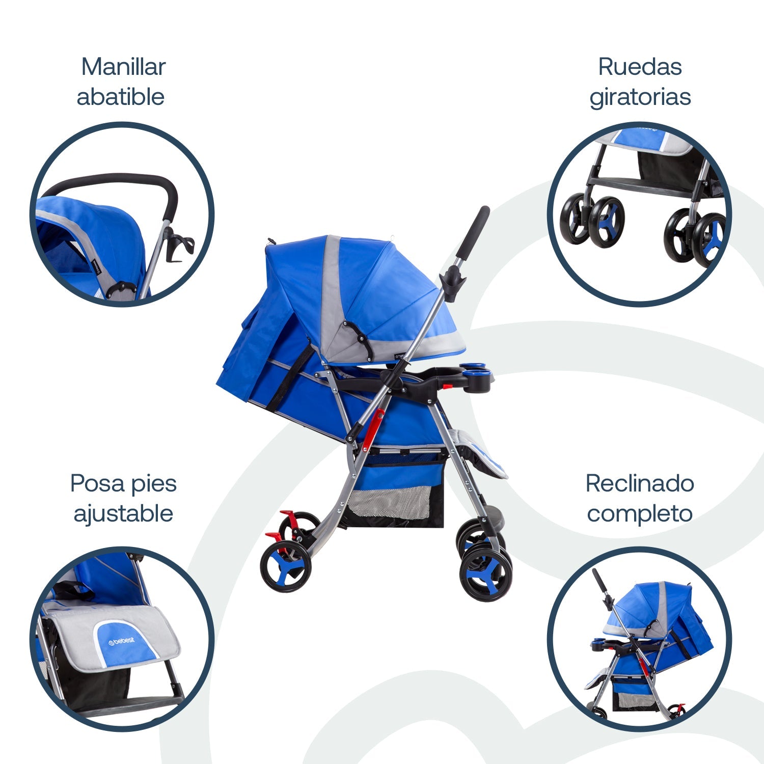 Coche Paseo Y Cuna Twister Sx Azul