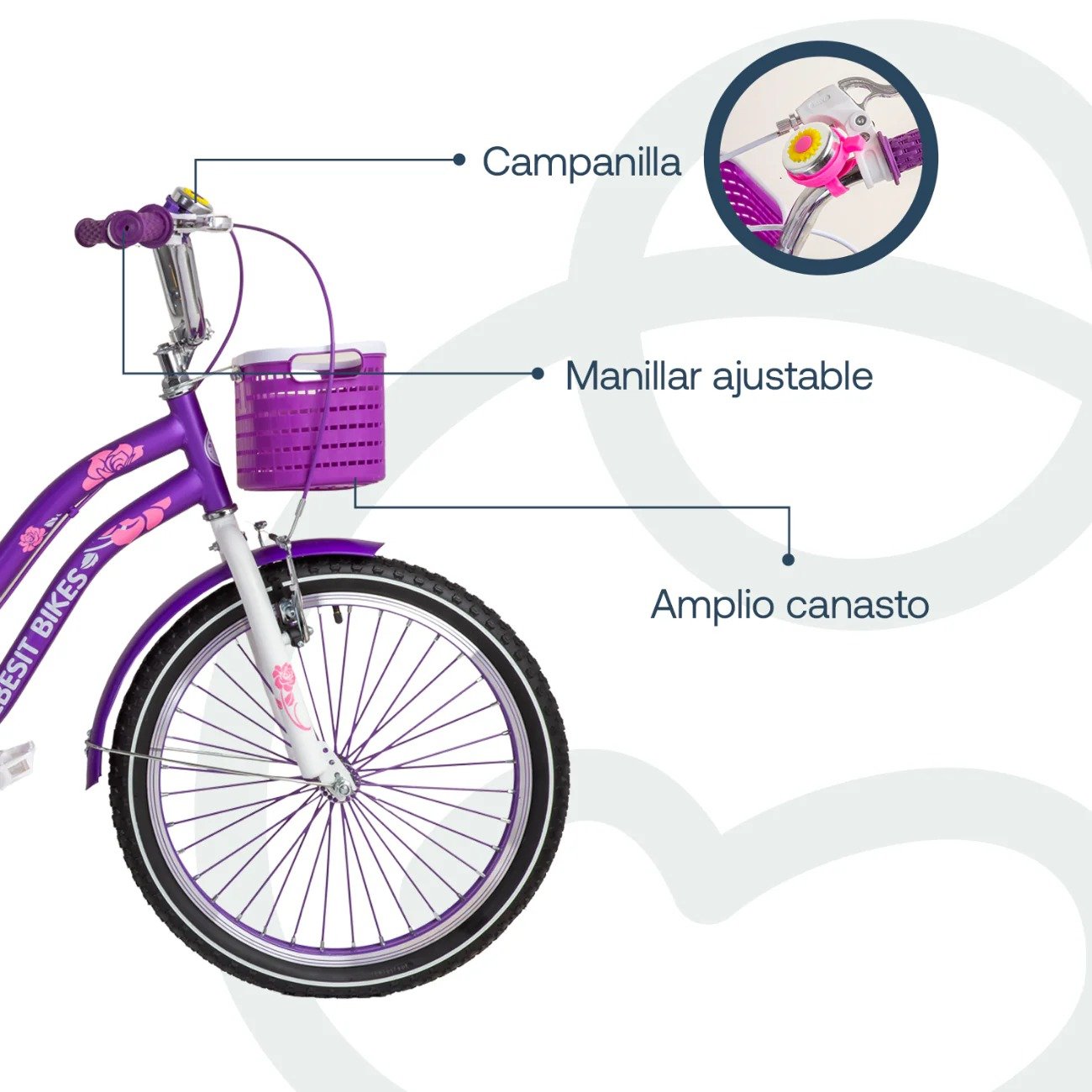Bicicleta Queen Aro 20 Morada