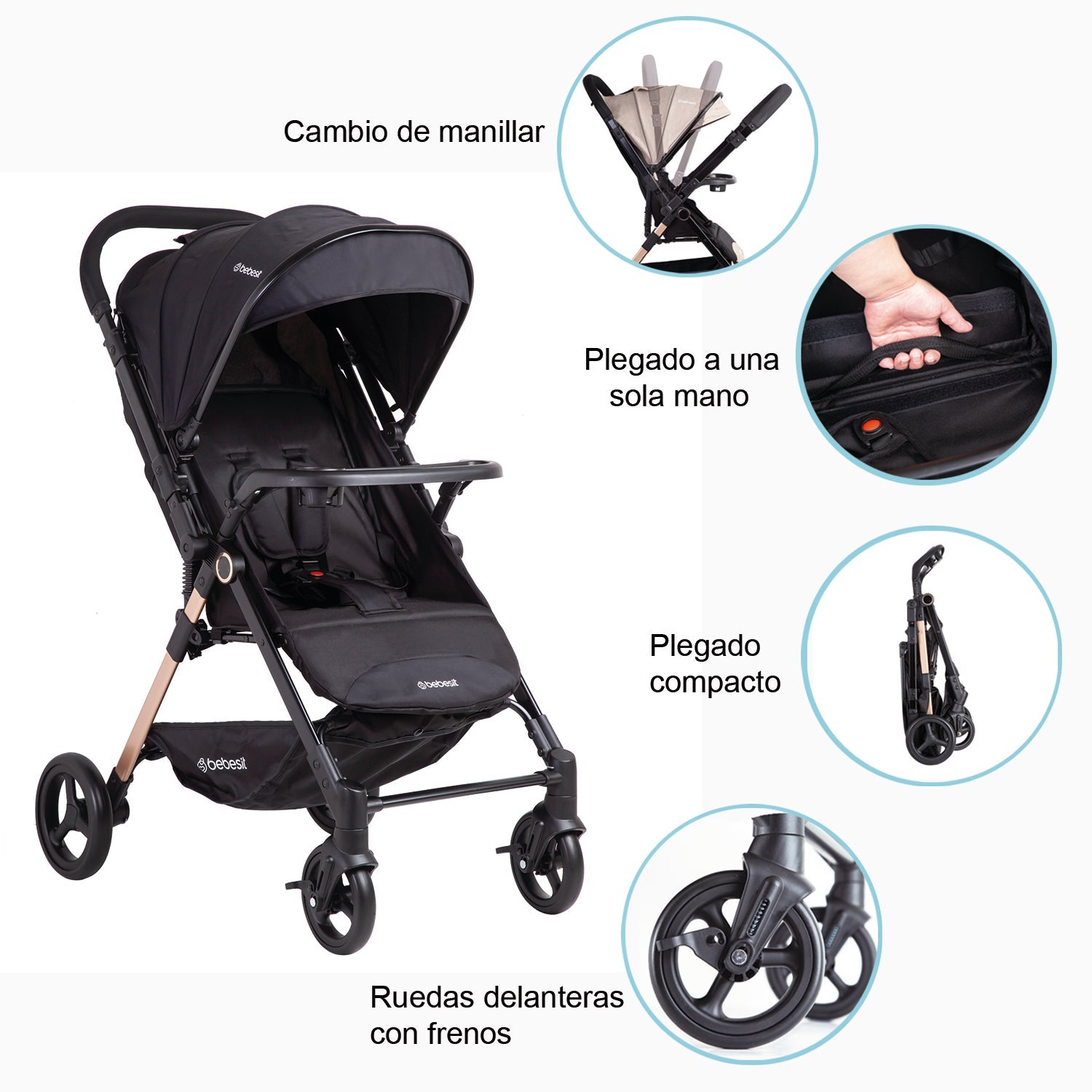 Coche Paseo City Negro