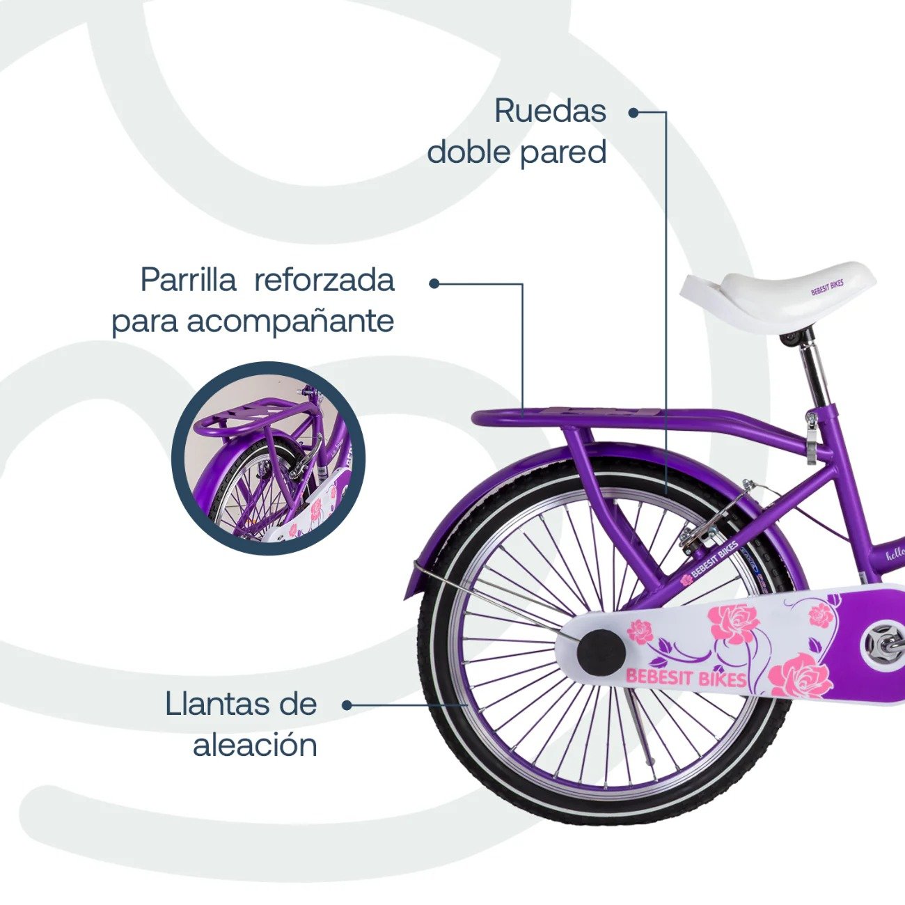 Bicicleta Queen Aro 20 Morada
