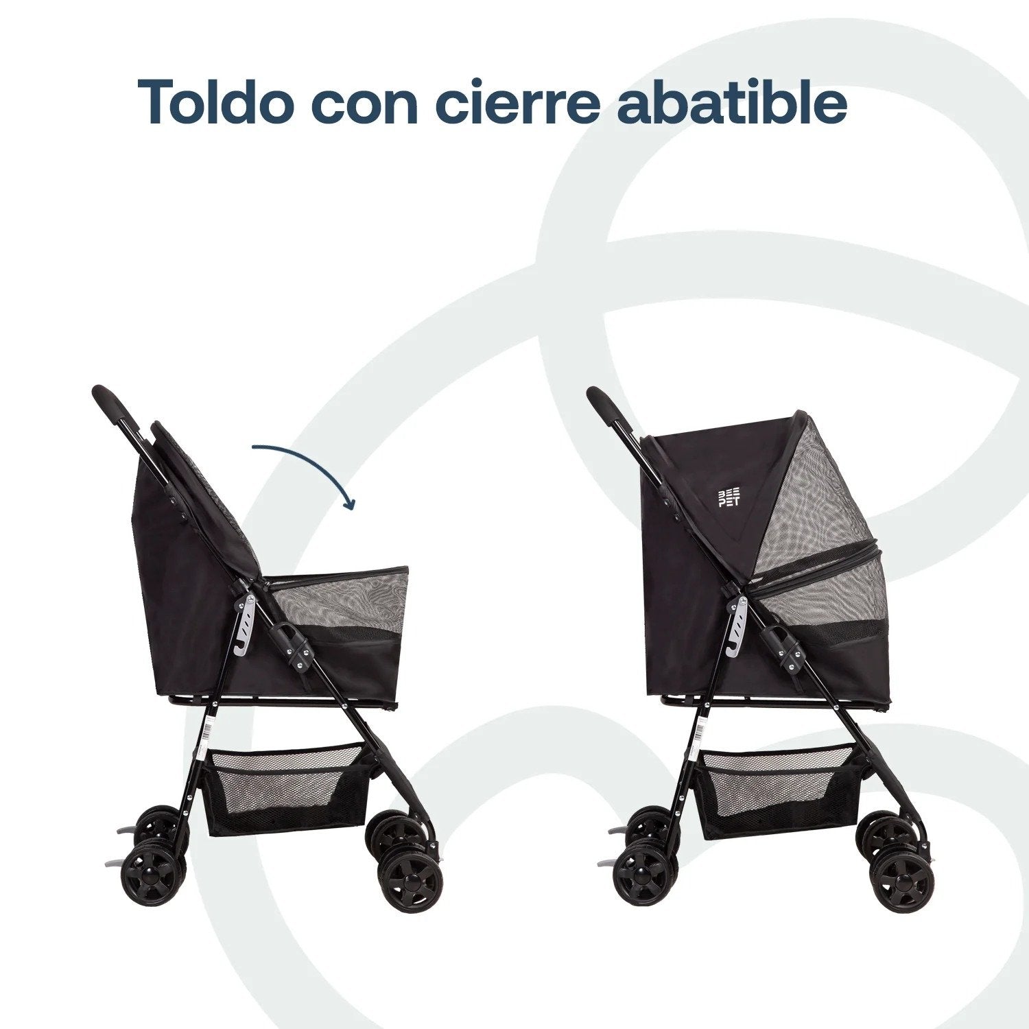 Coche Mascota Plegable Light Perro Gato Negro Beepet By Bebesit