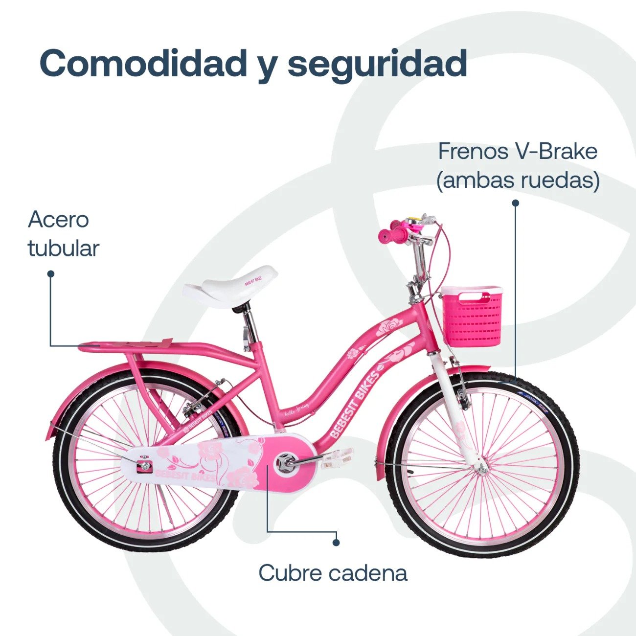 Bicicleta Queen Aro 20 Rosada