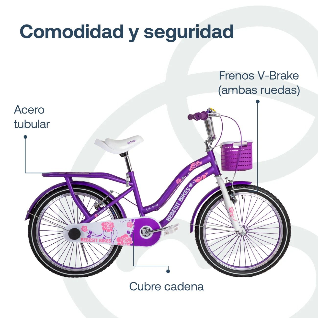 Bicicleta Queen Aro 20 Morada