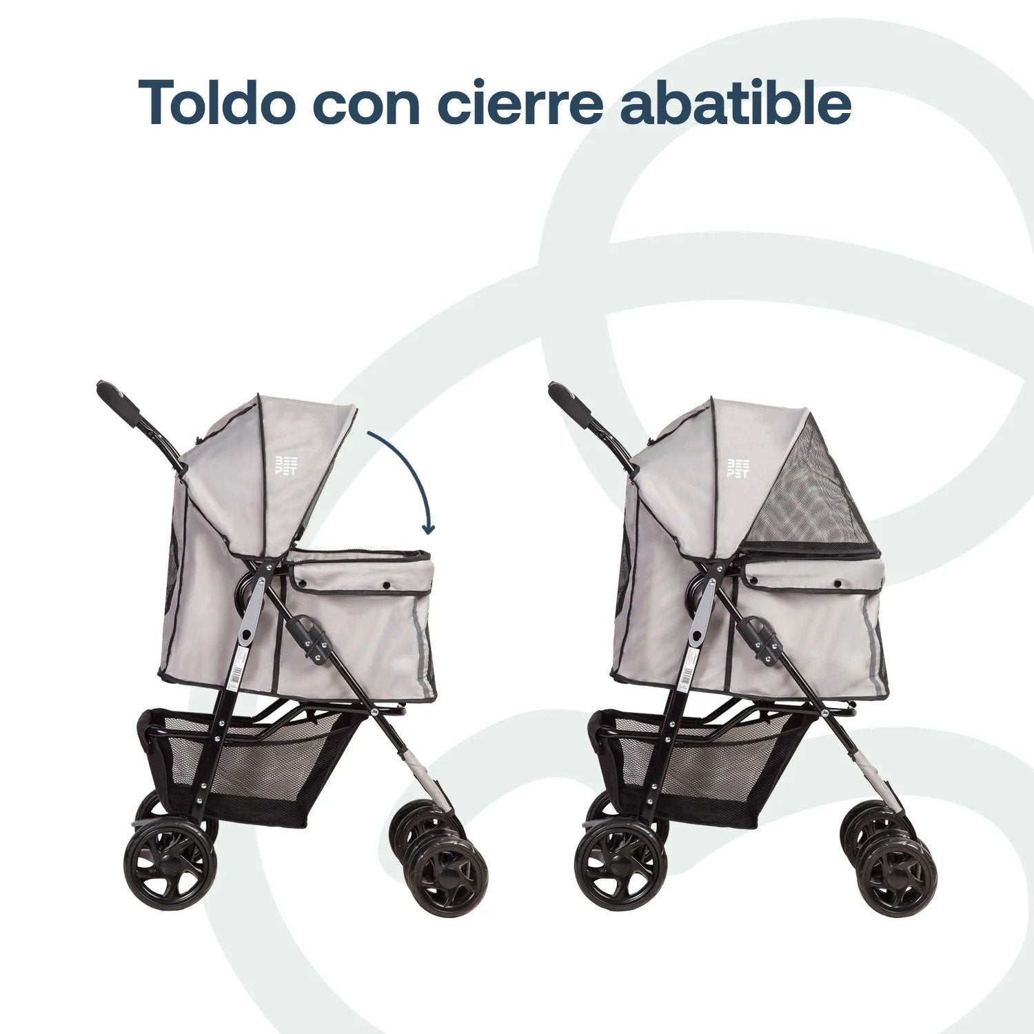 Coche Mascotas Plegable Pro Perro Gato Gris Beepet By Bebesit