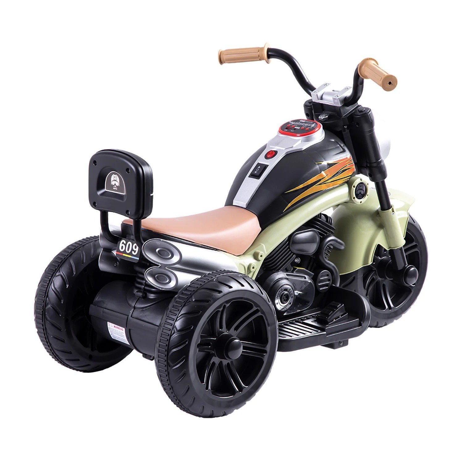 Moto Eléctrica Chopper Verde Bebesit