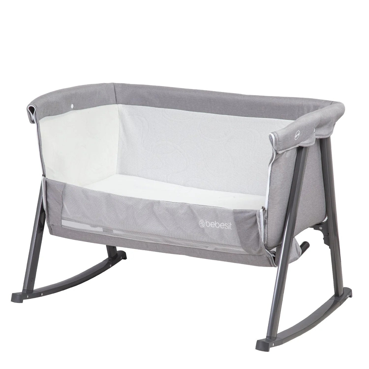 Cuna Colecho Moisés Mecedora Gris