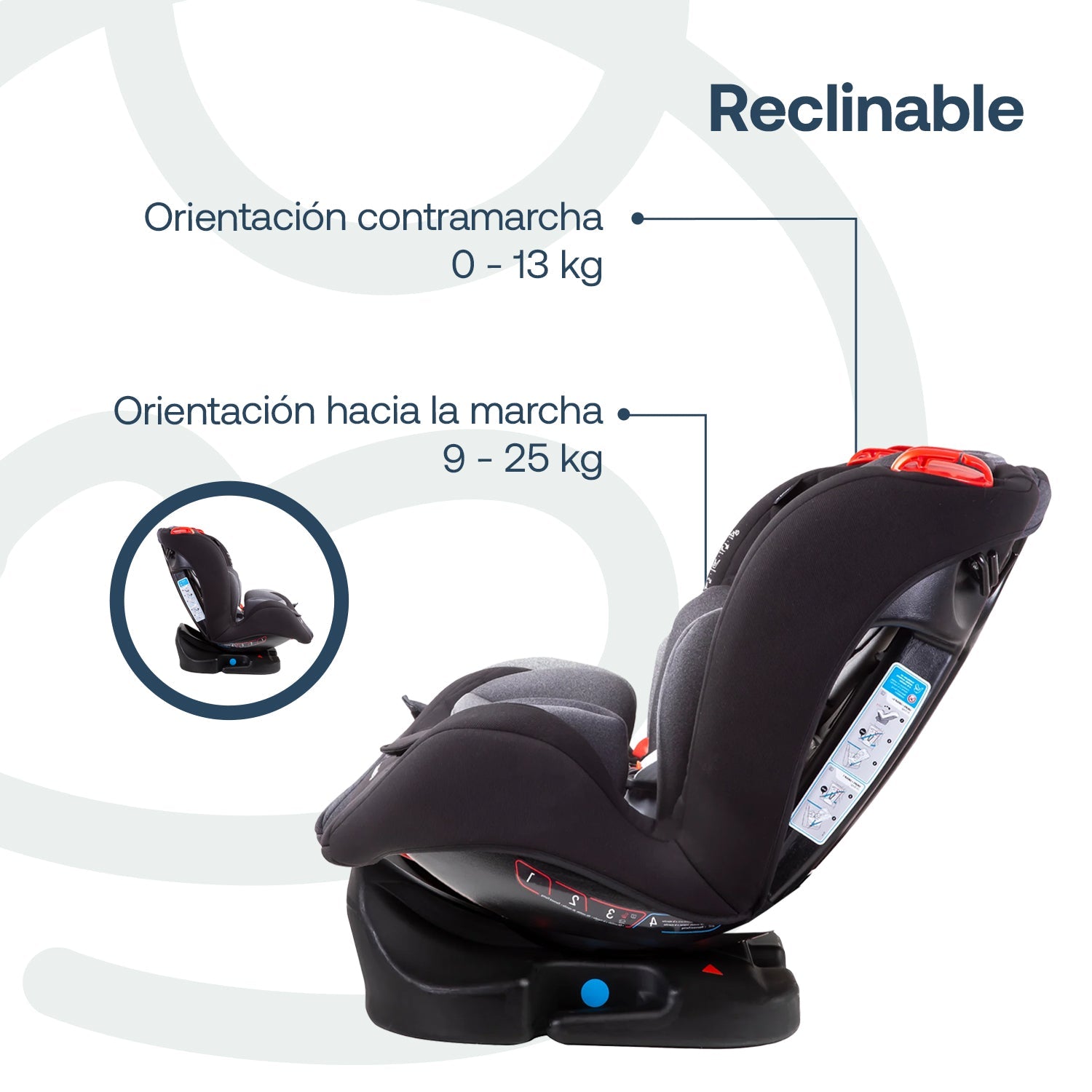 Silla de auto convertible Aries Gris