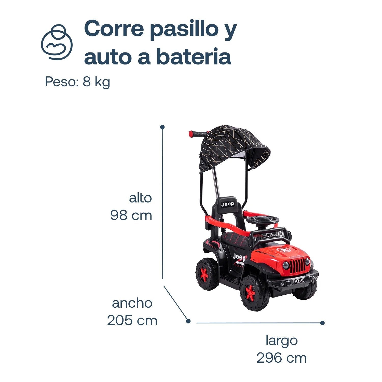 Auto Correpasillo Eléctrico Cruiser Rojo Bebesit