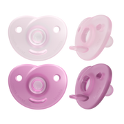 Chupete Soothie 0-6M, 2 unidades, frambuesa/rosa