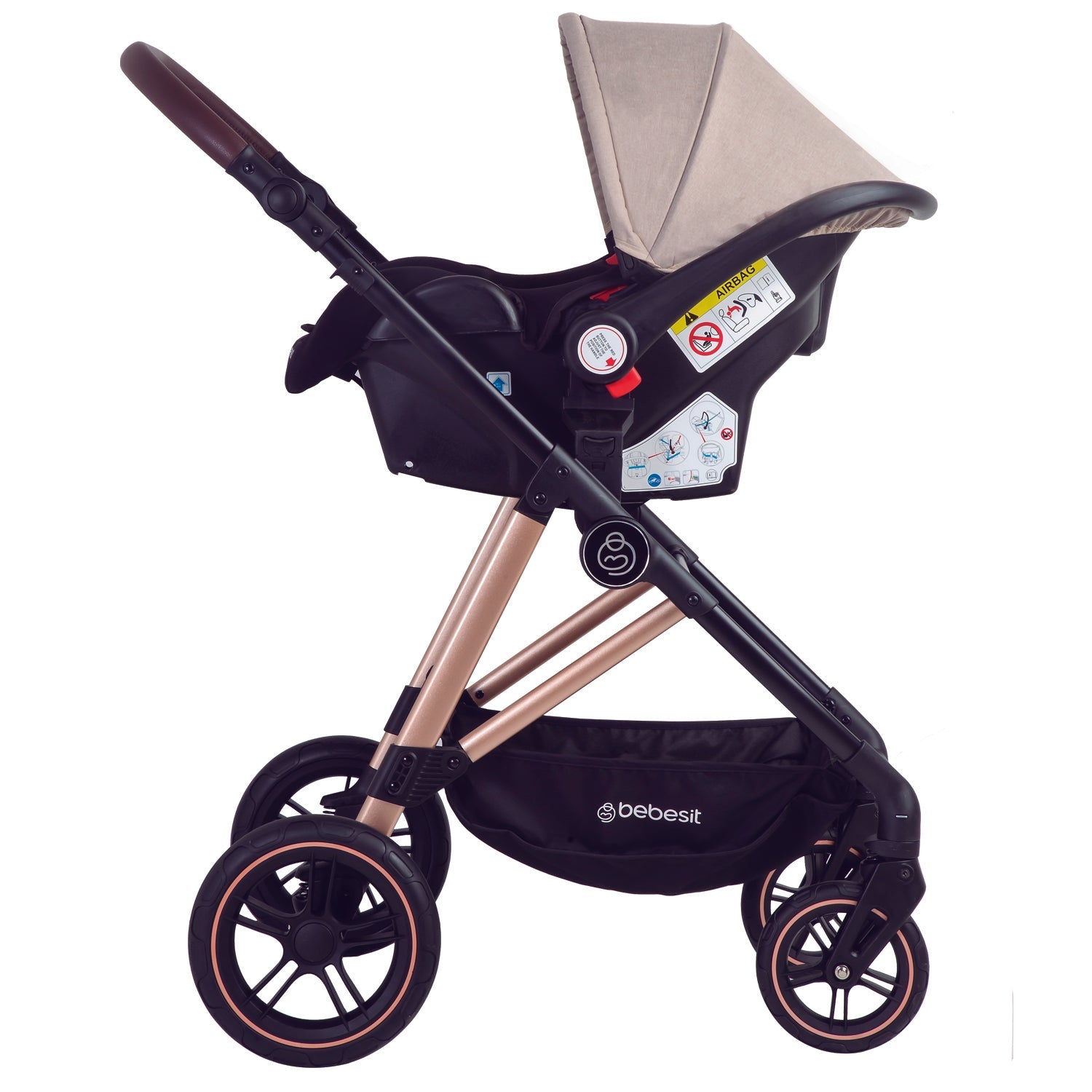 Coche Cuna Travel System Neo Beige