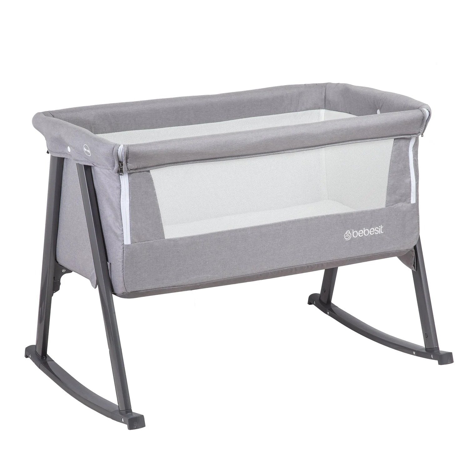 Cuna Colecho Moisés Mecedora Gris