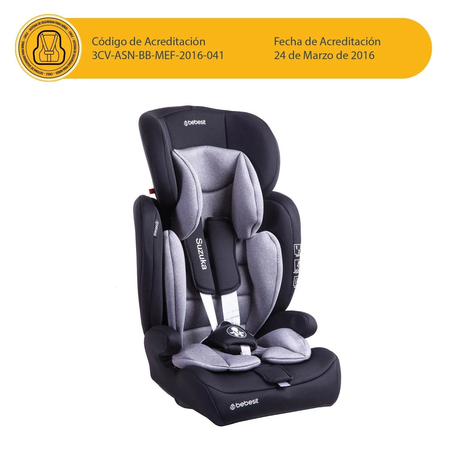Silla De Auto Butaca Suzuka Gris