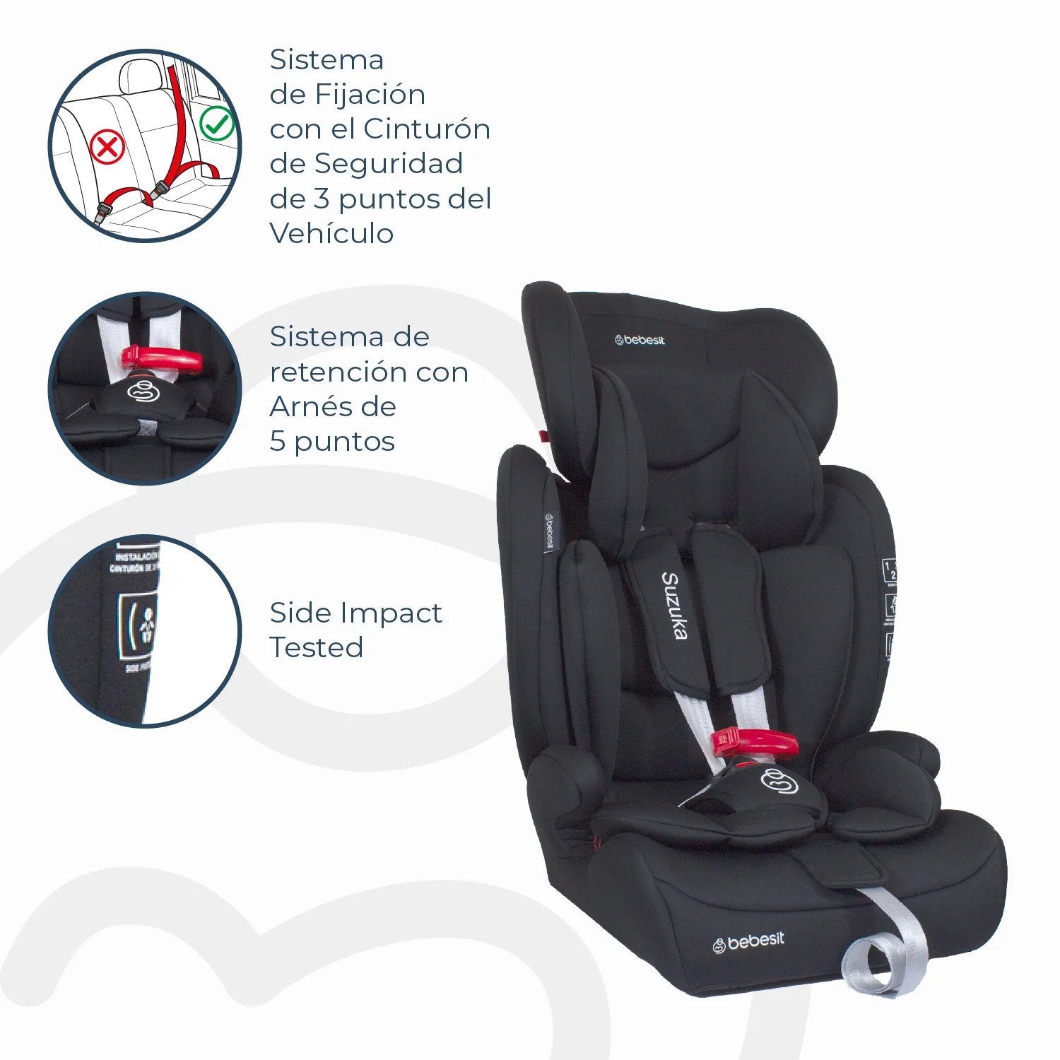 Silla De Auto Butaca Suzuka Negra