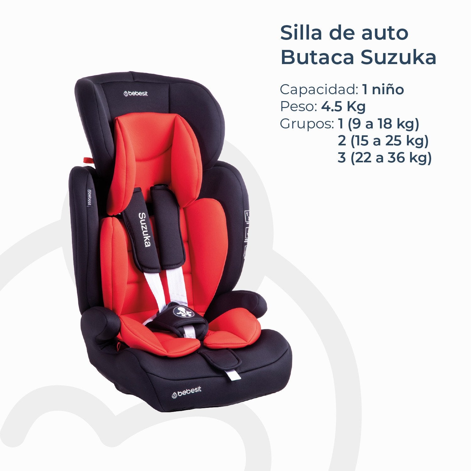 Silla De Auto Butaca Suzuka Rojo