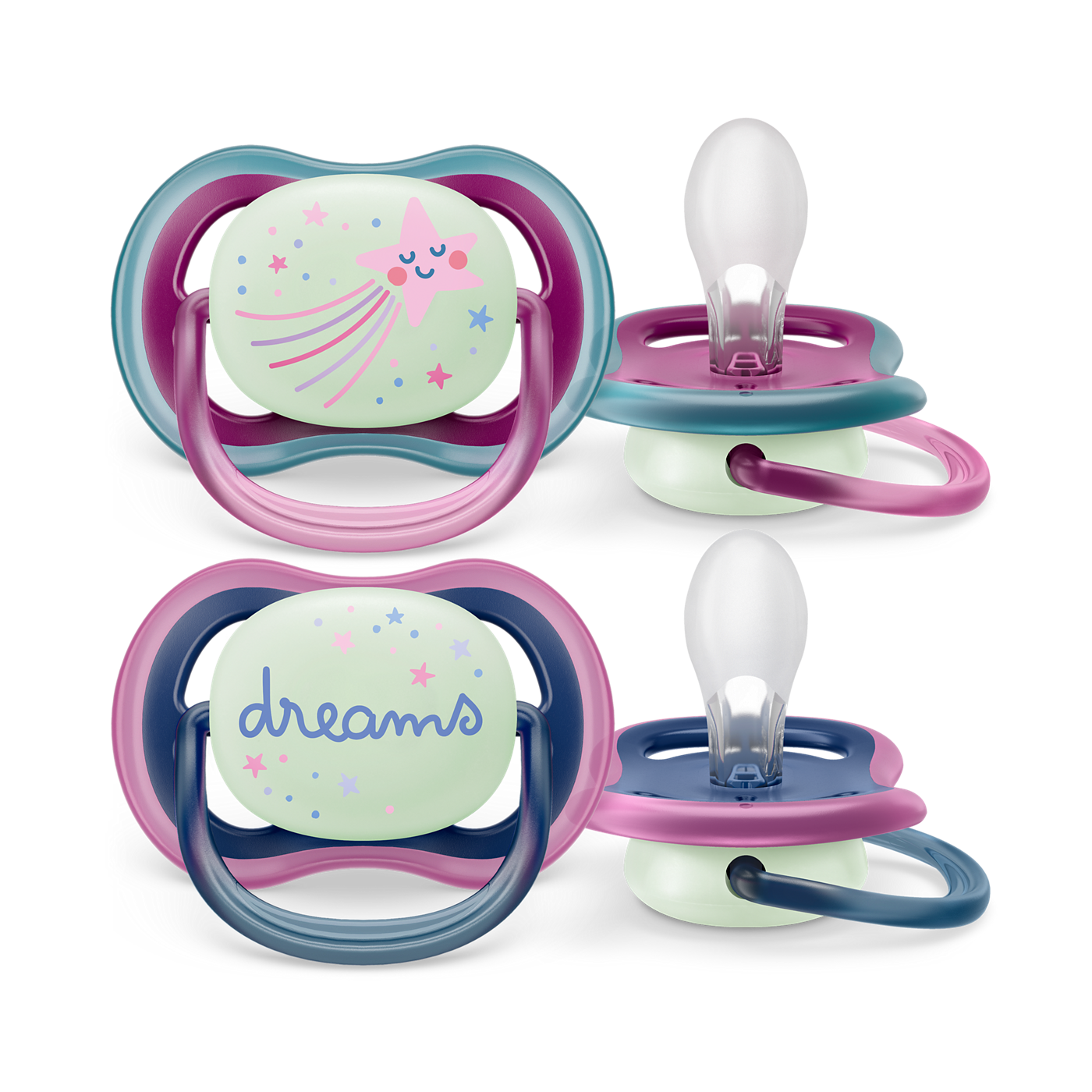 Chupete UA Night 6-18M niña