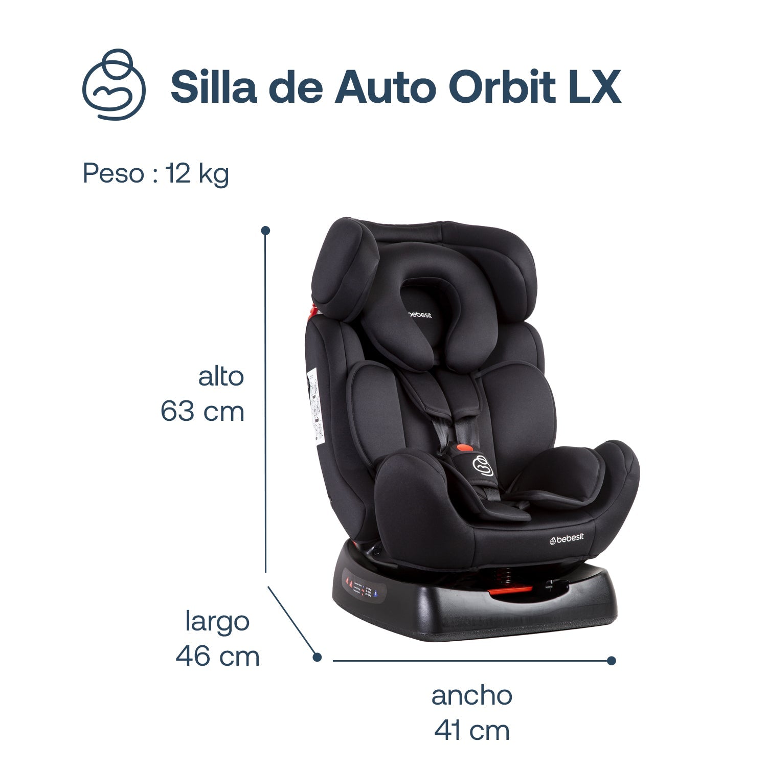 Silla De Auto Convertible Orbit Lx Negro