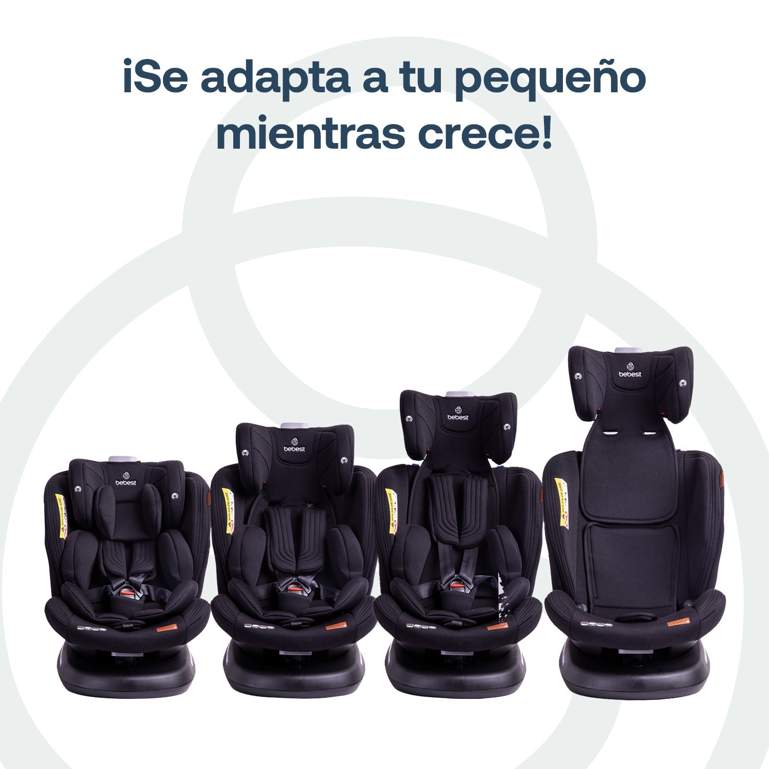 Silla De Auto Convertible Isofix Supra 360º Premium Negro