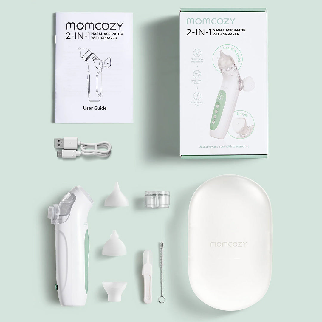 Aspirador Nasal Eléctrico con Pulverizador y Succión