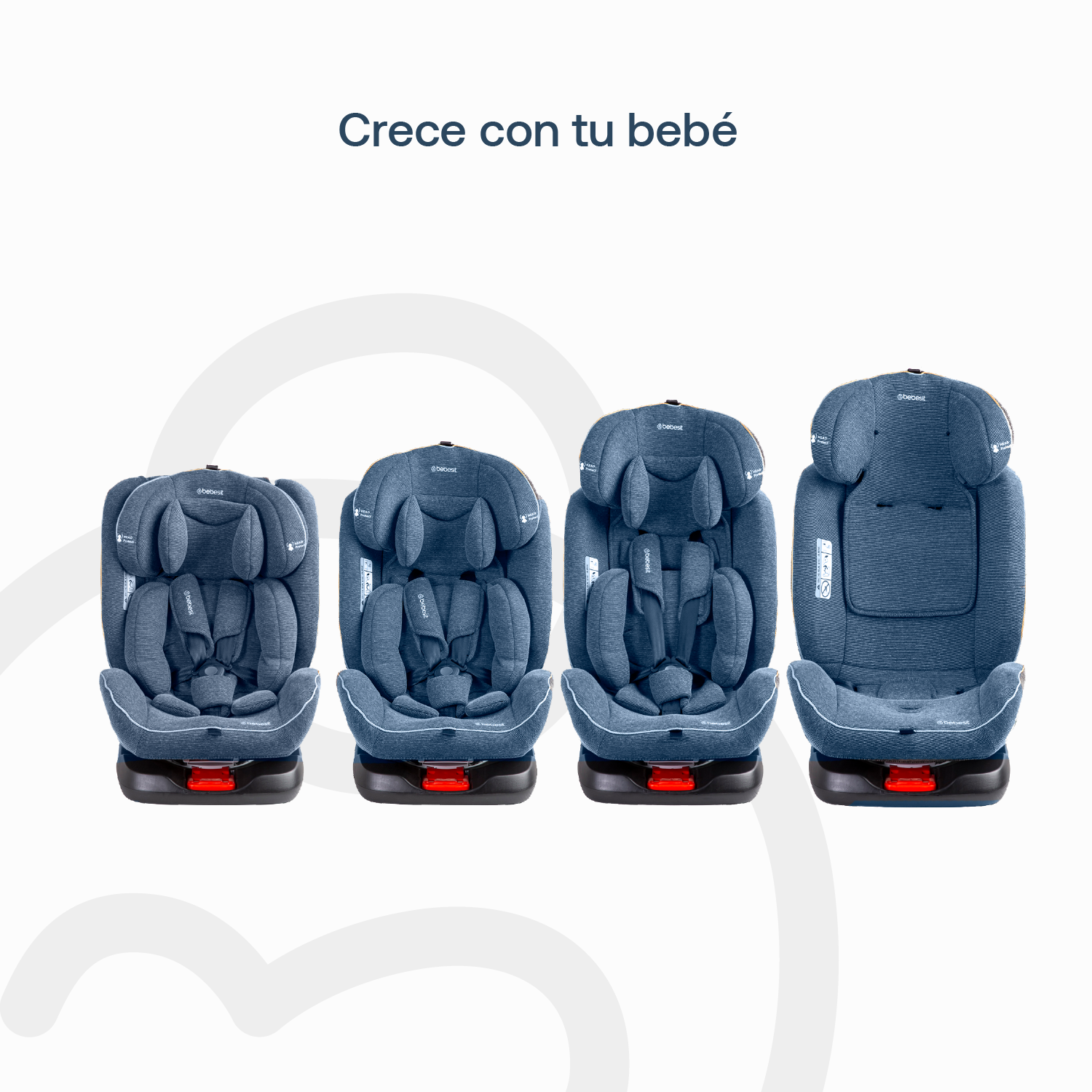 Silla de Auto Convertible Supra 360° Azul Claro