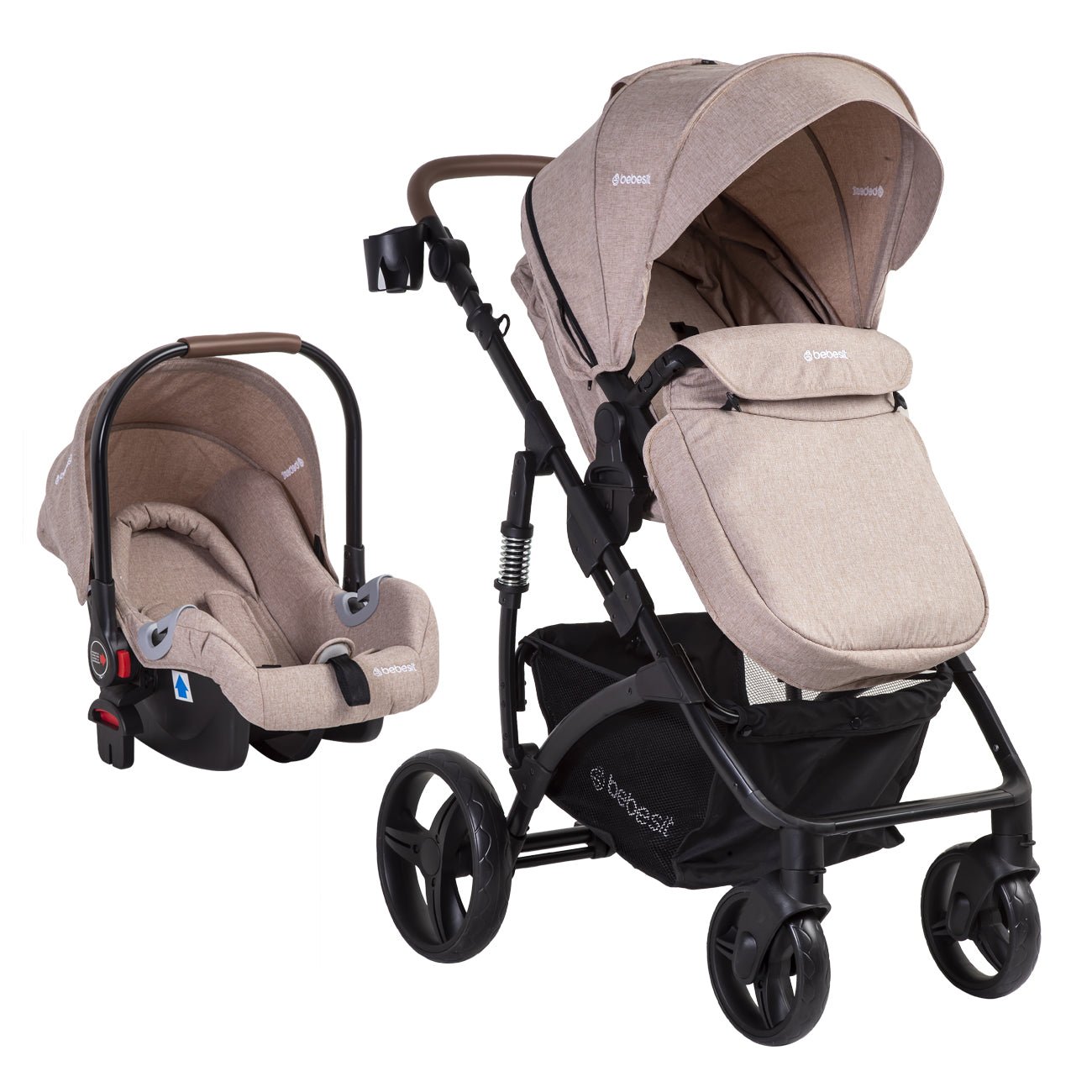 Coche Cuna Travel System Quest Lx Beige