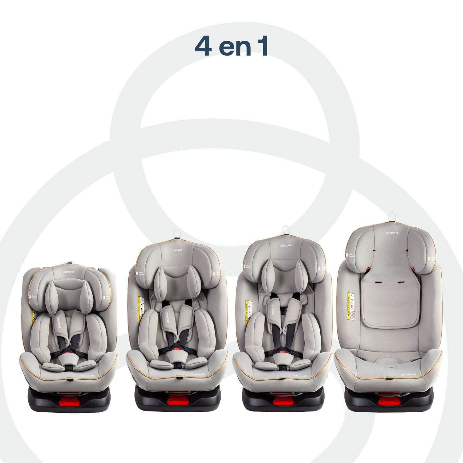 Silla de Auto Convertible Supra 360° Gris claro