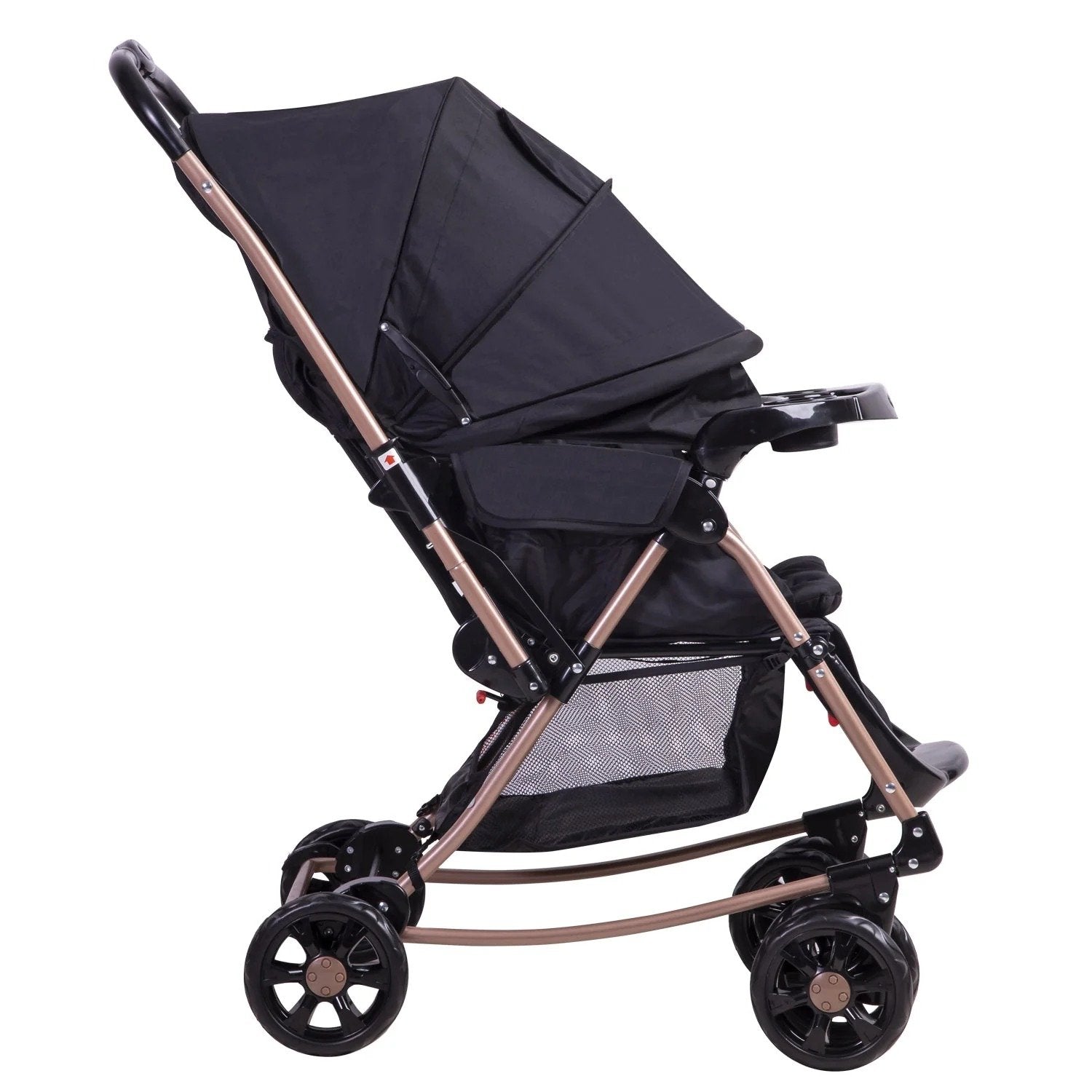 Coche Cuna Balancin Sx Negro Dorado Bebesit