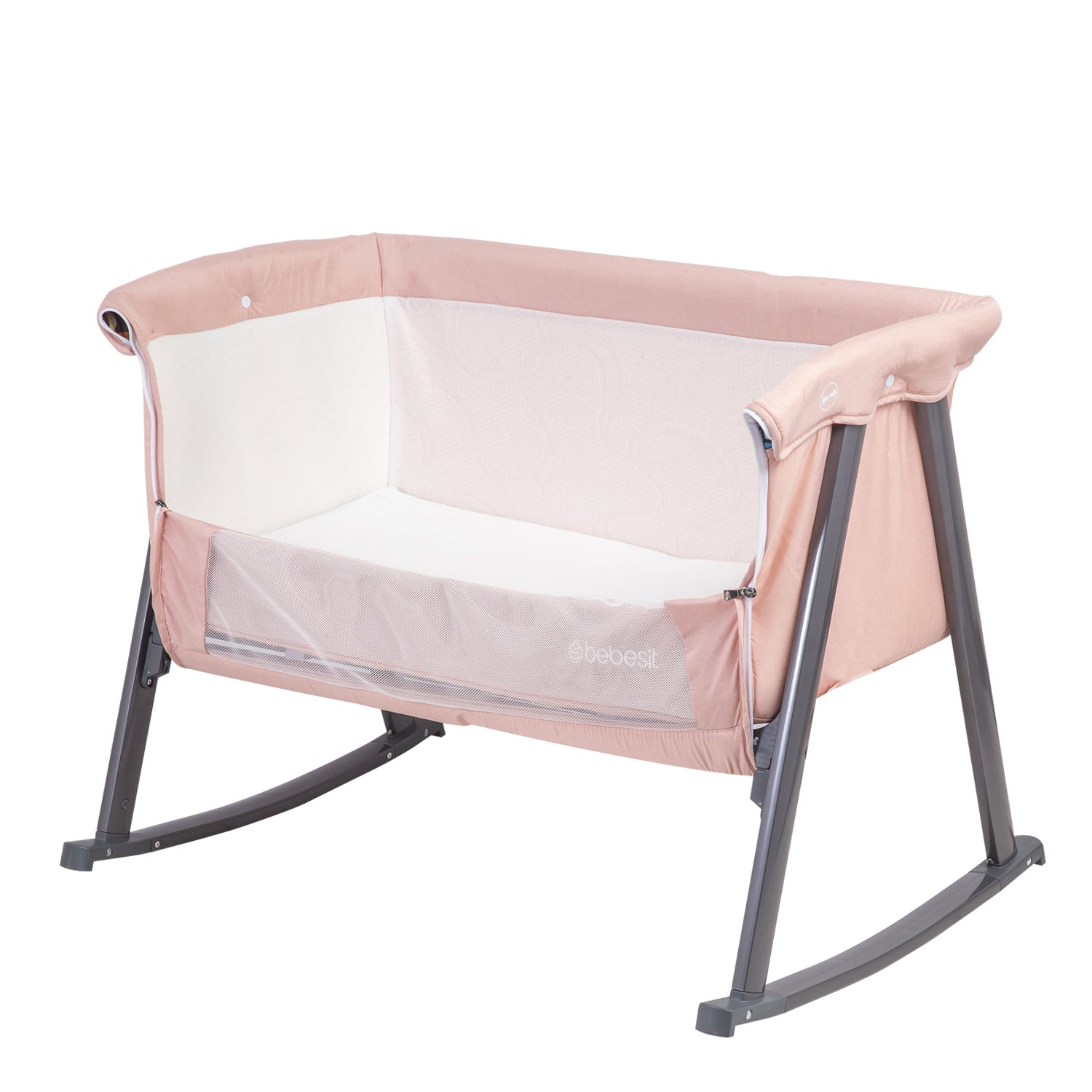 Cuna Colecho Moisés Mecedora Rosada