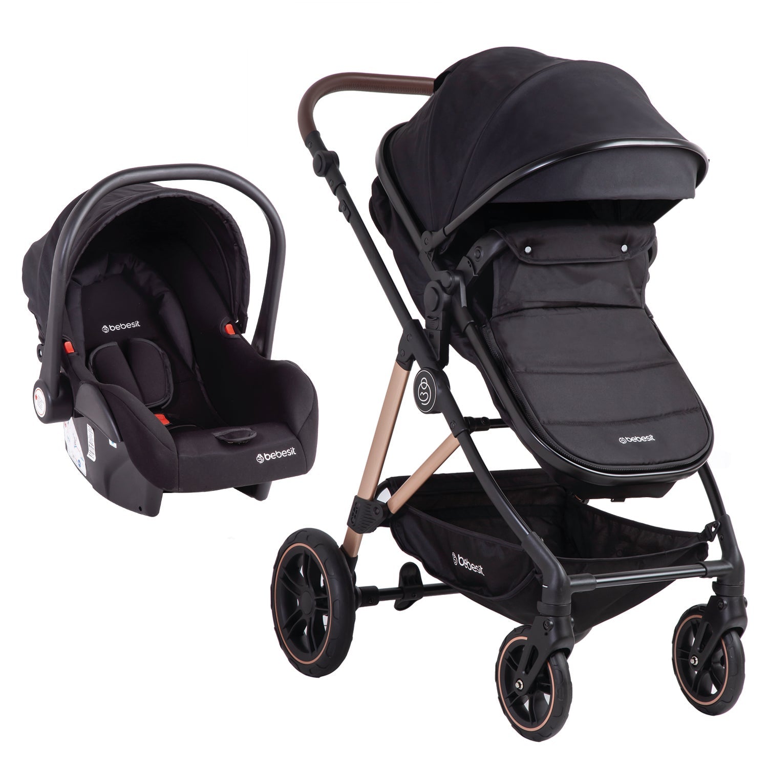 Coche Cuna Travel System Neo Negro