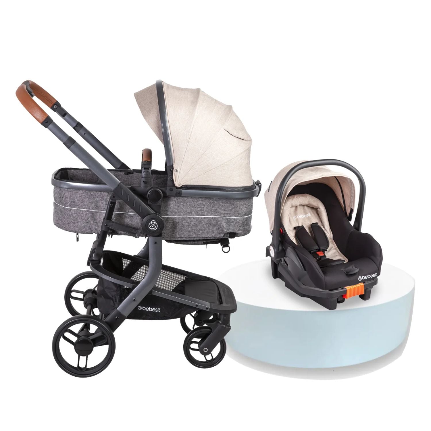 Coche Cuna Travel System Taurus Beige