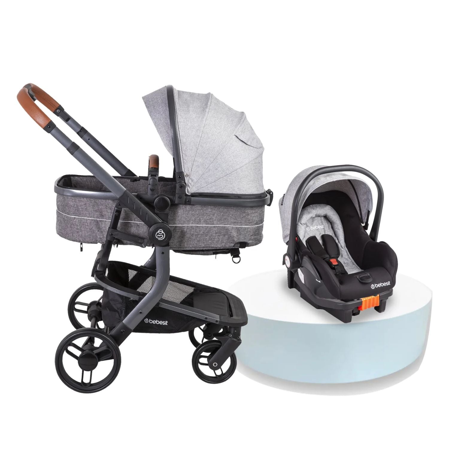 Coche Cuna Travel System Taurus Gris