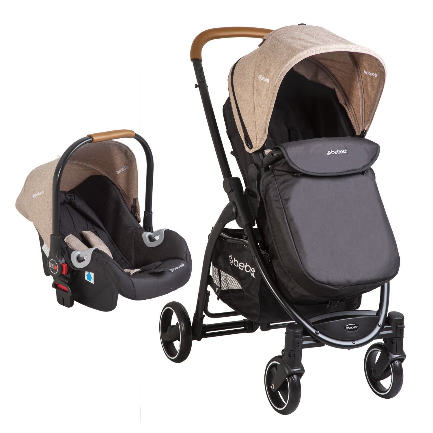 Coche Cuna Travel System Fénix Beige