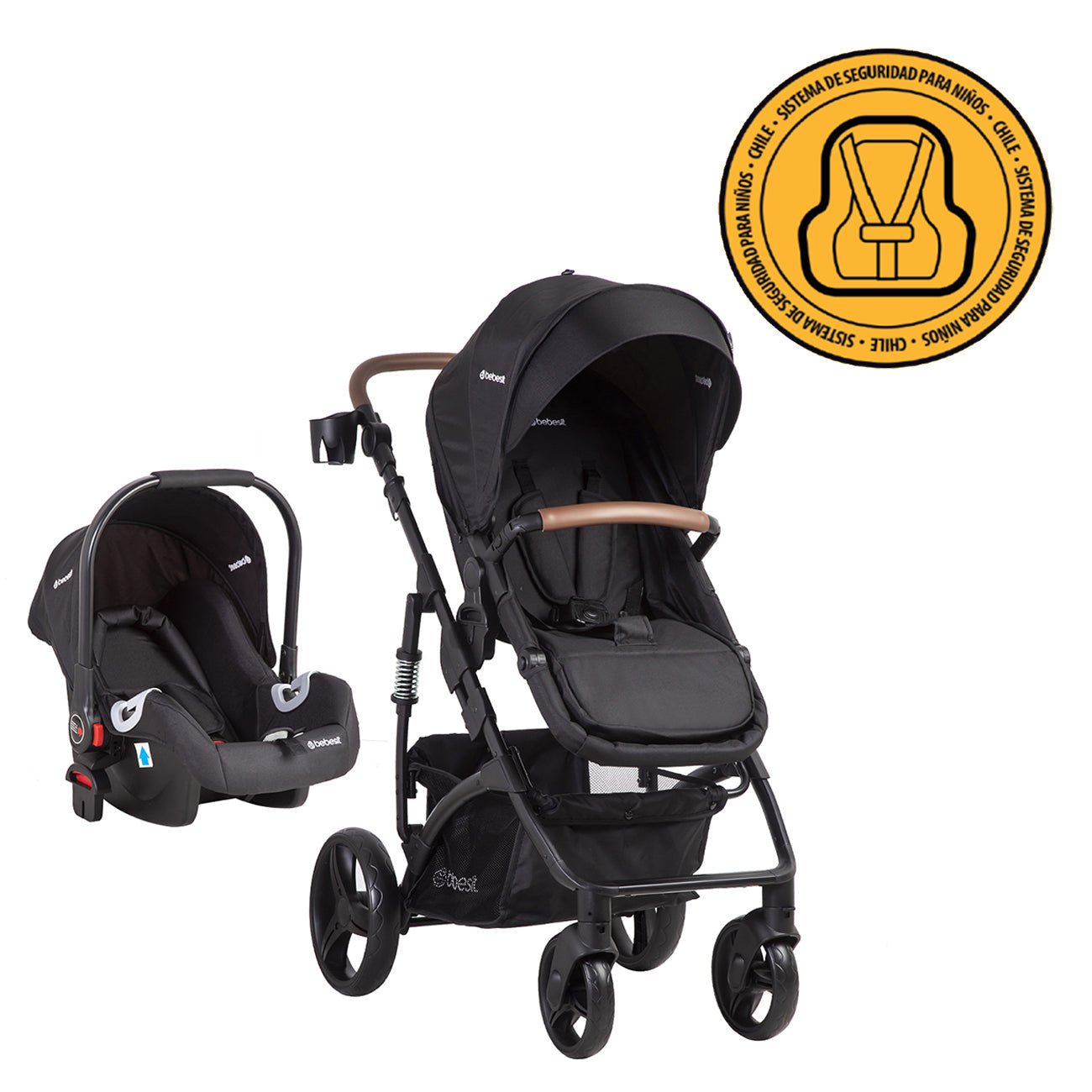 Coche Cuna Travel System Quest Lx Negro