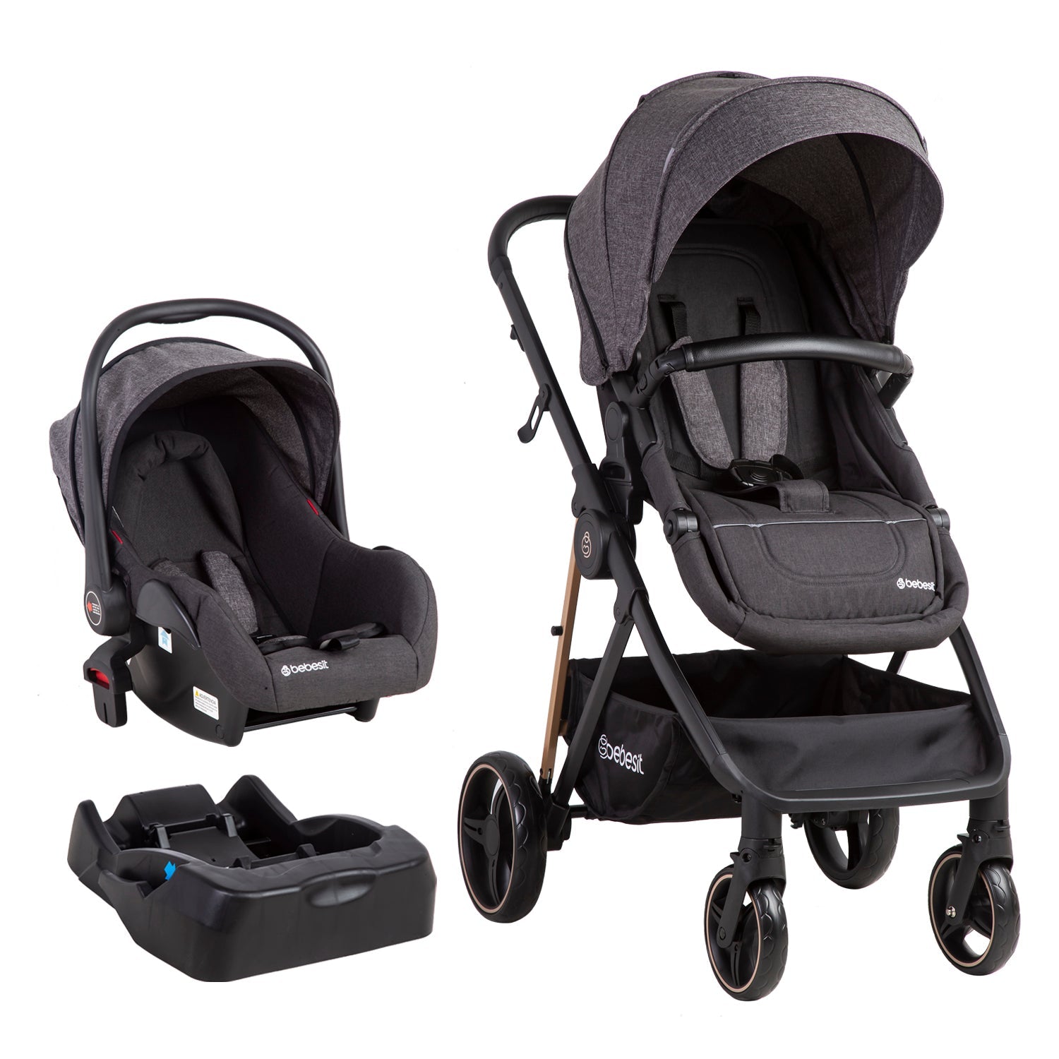 Coche Cuna travel system Cosmos Negro