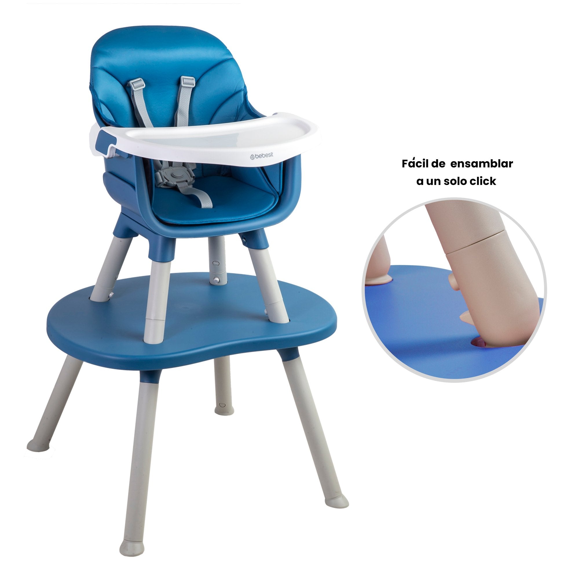 Silla De Comer Babydesk 4 En1 Azul