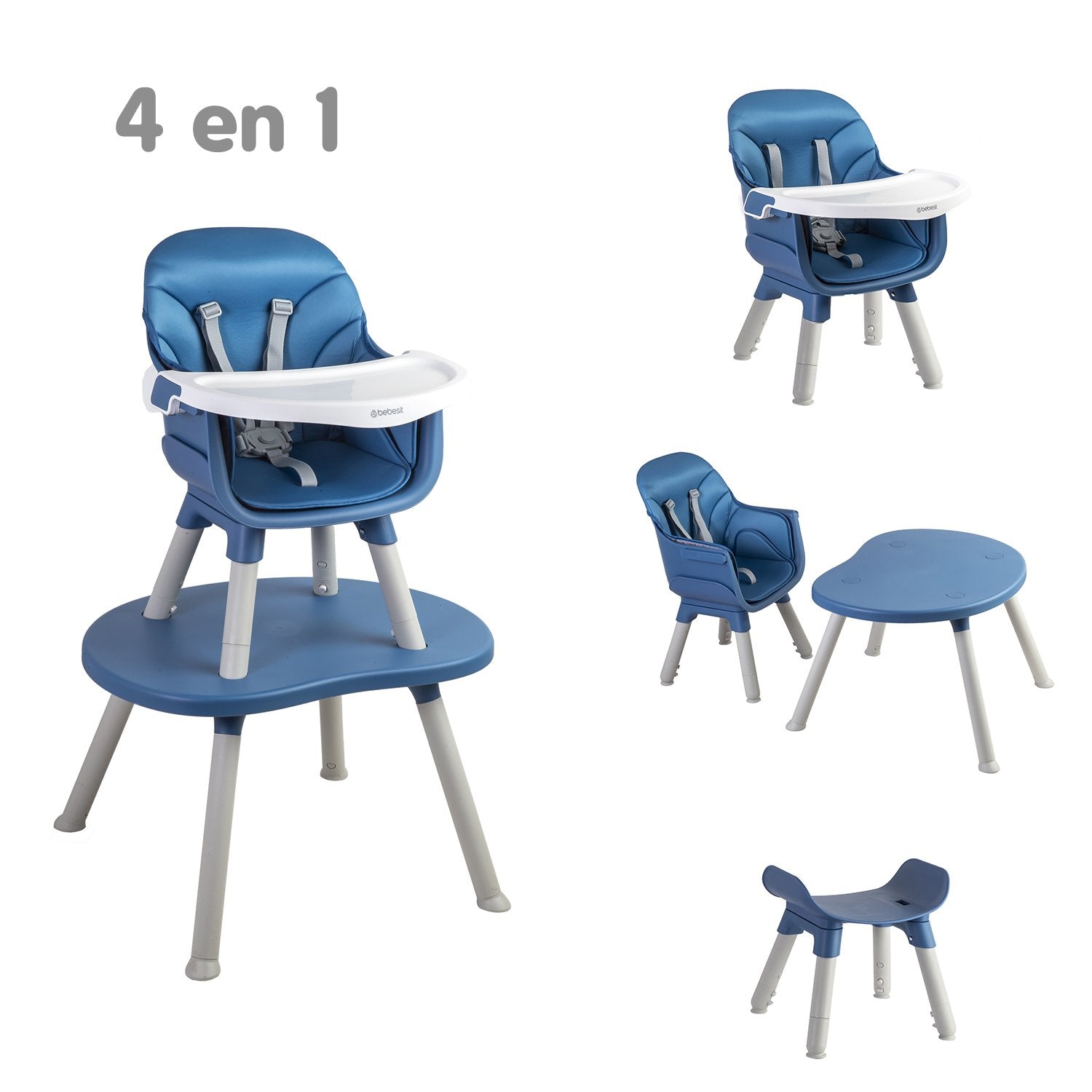 Silla De Comer Babydesk 4 En1 Azul