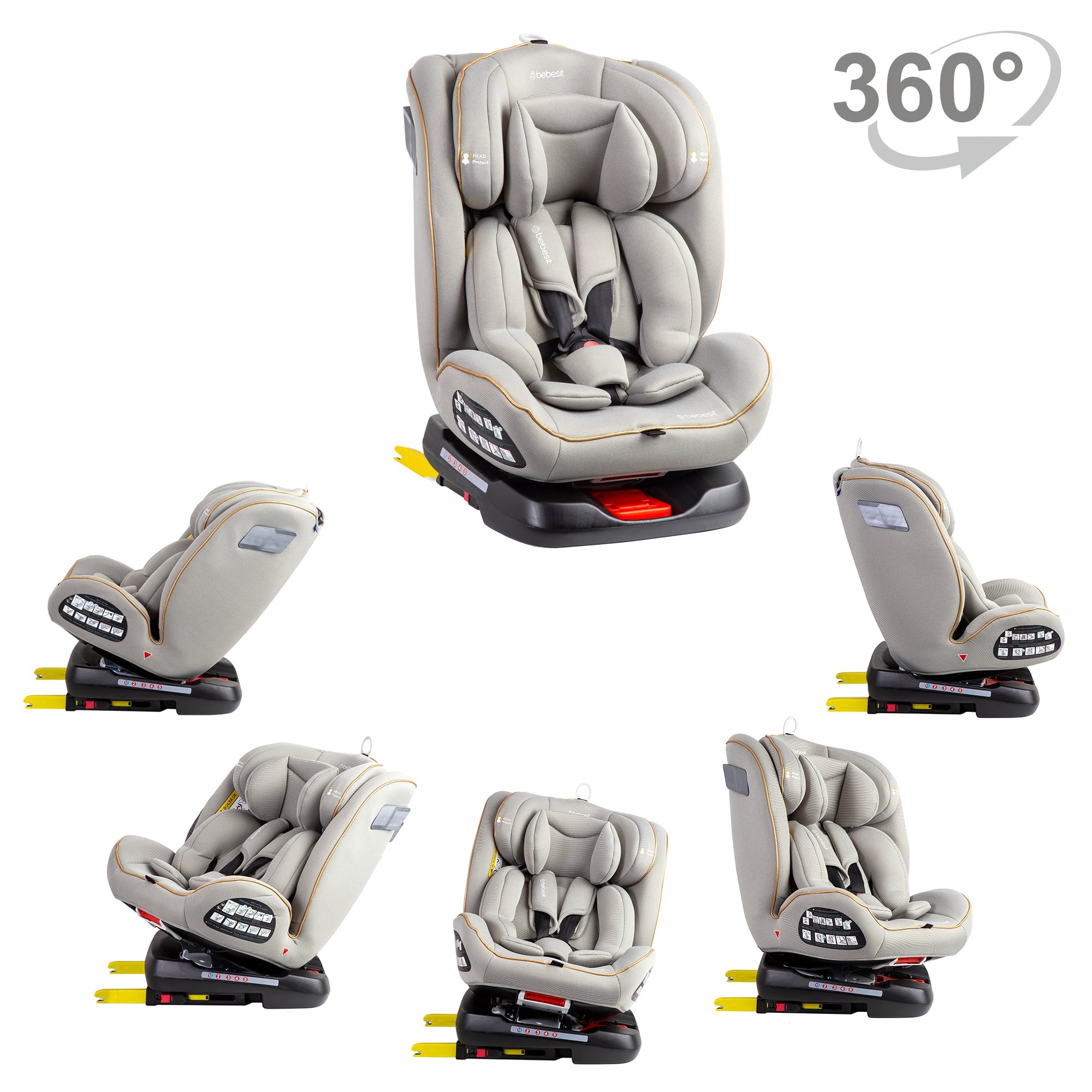 Silla De Auto Convertible 360° Isofix Supra Gris