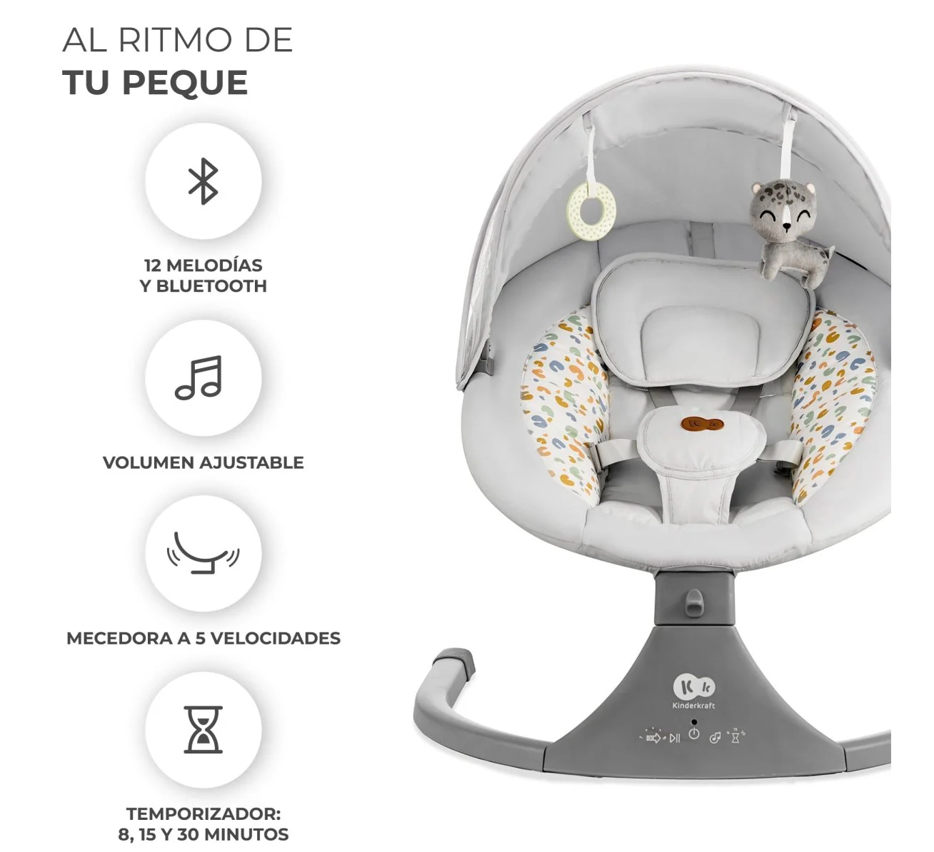 Silla Mecedora / Hamaca eléctrica Lumi 2 Light Grey