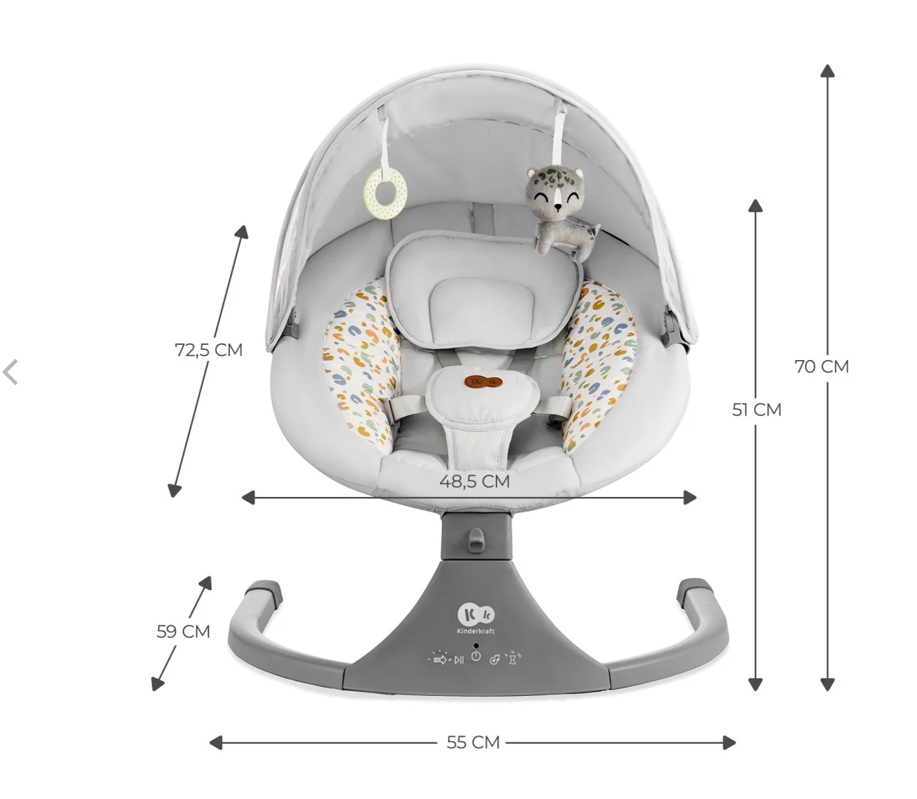 Silla Mecedora / Hamaca eléctrica Lumi 2 Light Grey