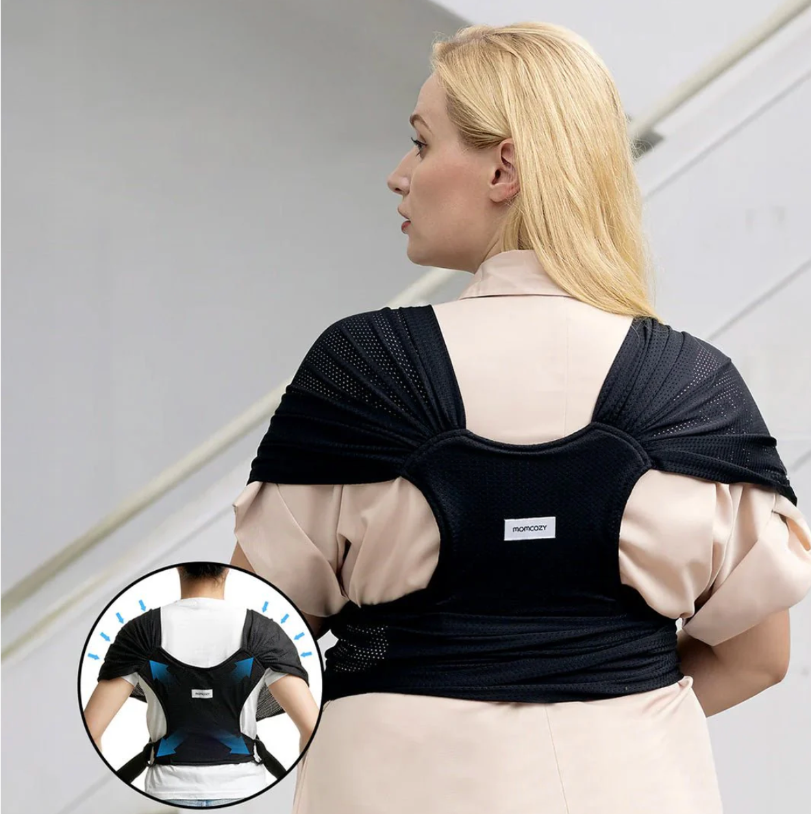 Portabebe Fular Malla Black