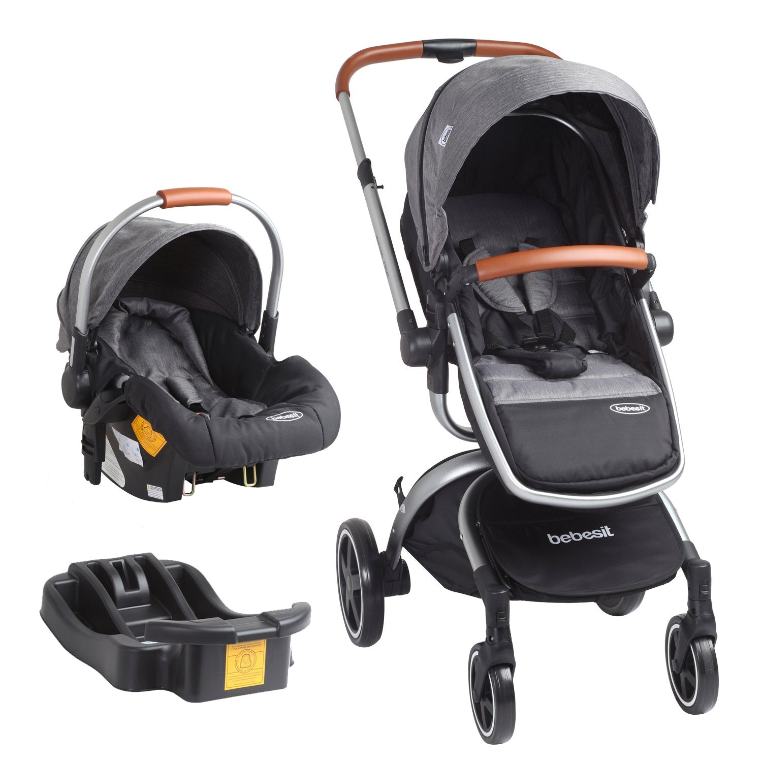Coche Travel System Deluxe 360° Sx Gris