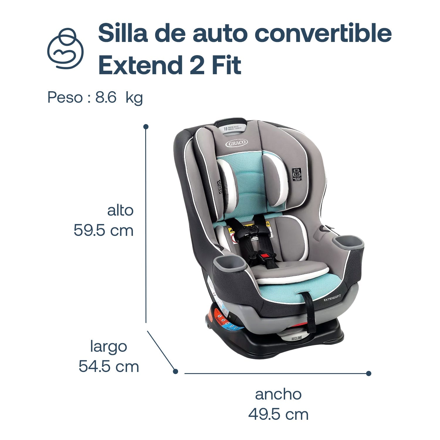 Silla De Auto Convertible Extend2fit Spire