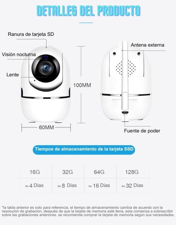 Camara Monitor Bebe Guagua Hd De Seguridad Vision Nocturna