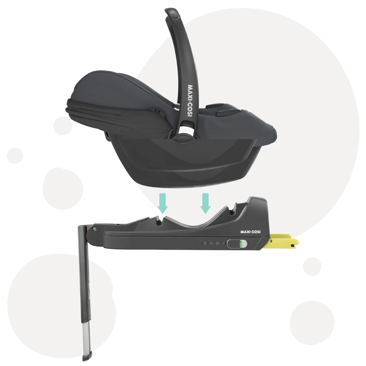 Silla Auto Nido Cabriofix Black+familyfix S Negro Maxi Cosi