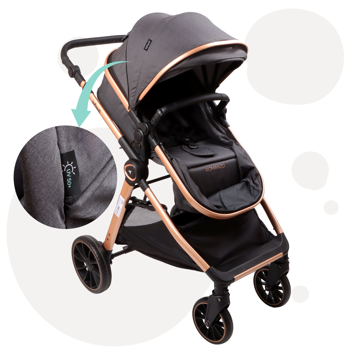 Coches Travel System Romanzo X1-d Negro Bronce