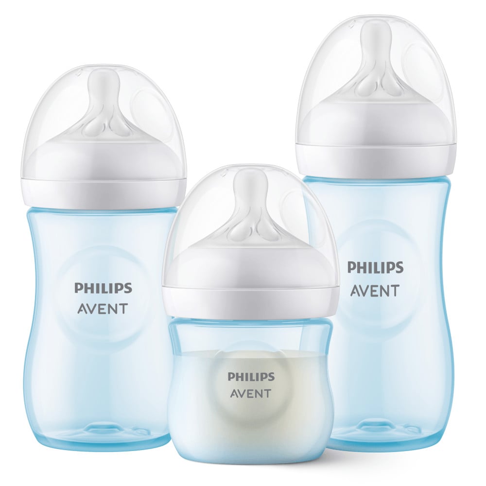 Set 3 Mamaderas Natutal Response 125 Ml, 260 Ml, 330 Ml Blue