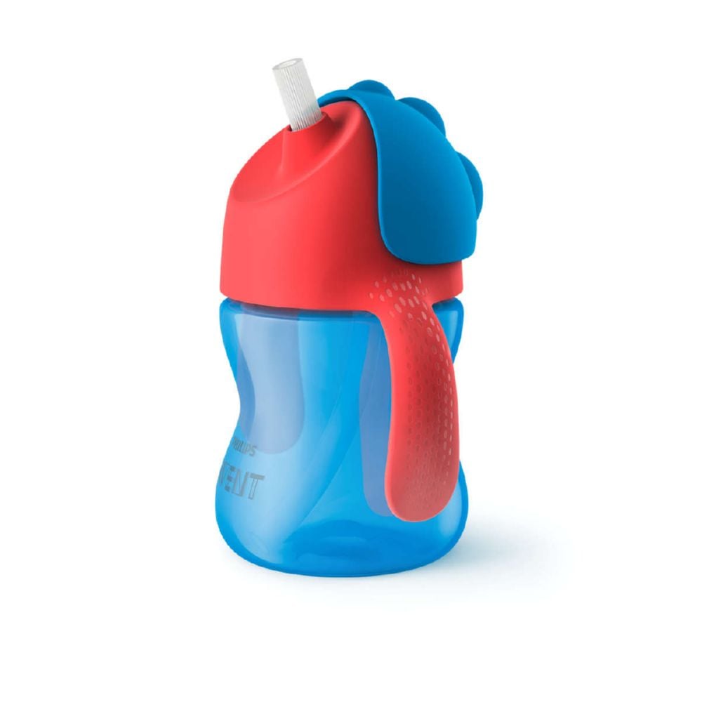 Vaso Con Bombilla 200 Ml Desde 9 Meses Azul