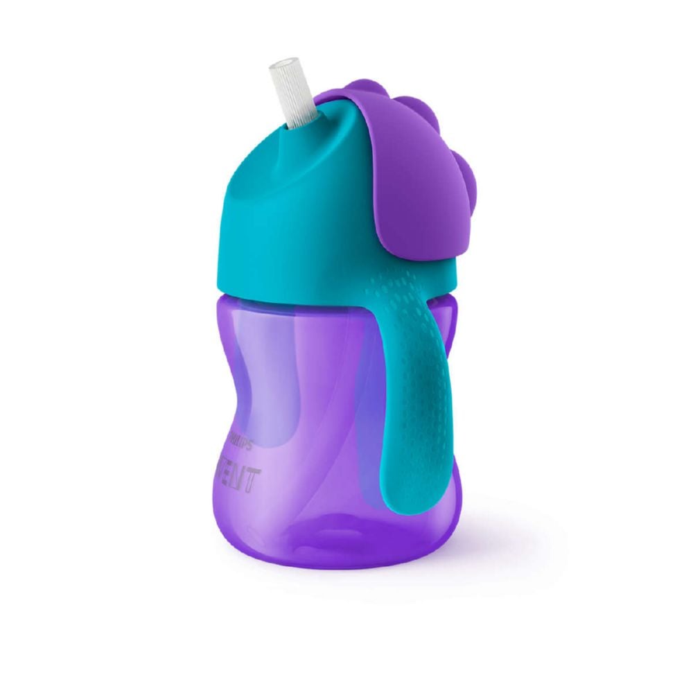 Vaso Con Bombilla 200 Ml Desde 9 Meses Morado