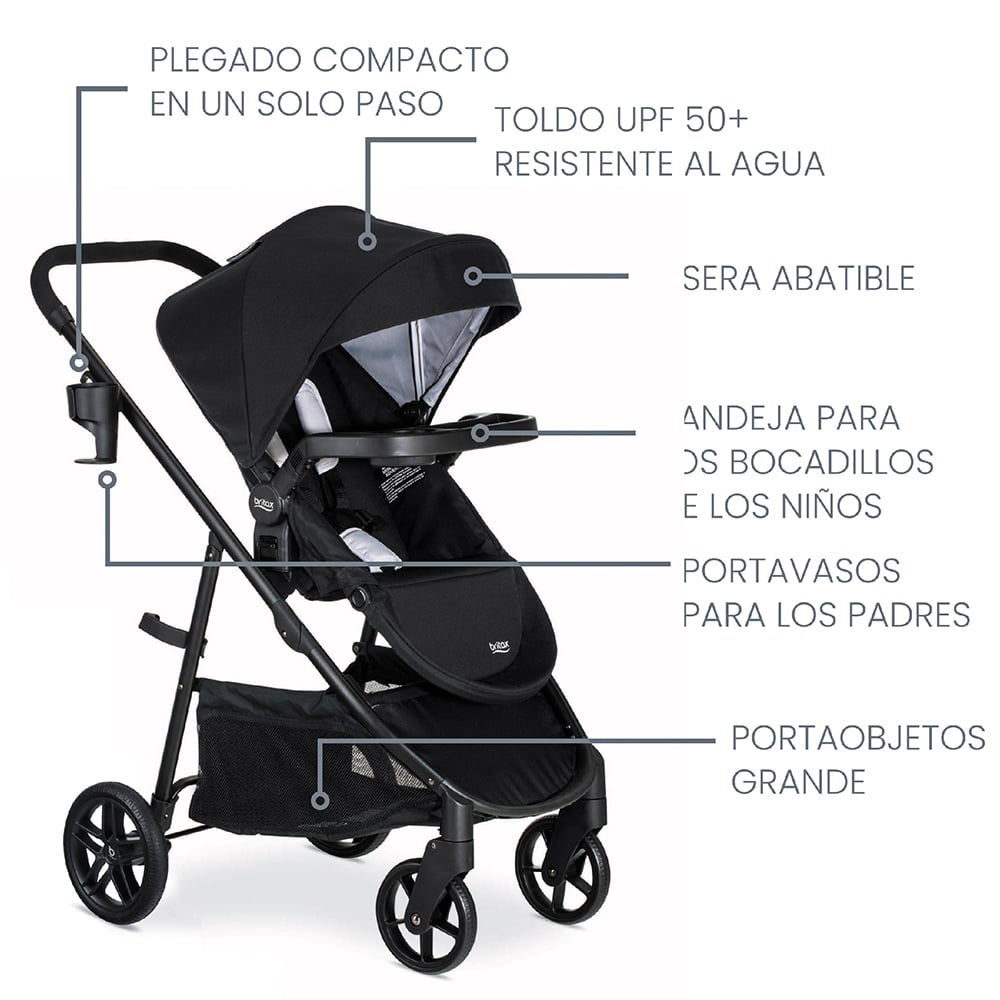 Coche Travel System Brook Onyx Glacierwillow