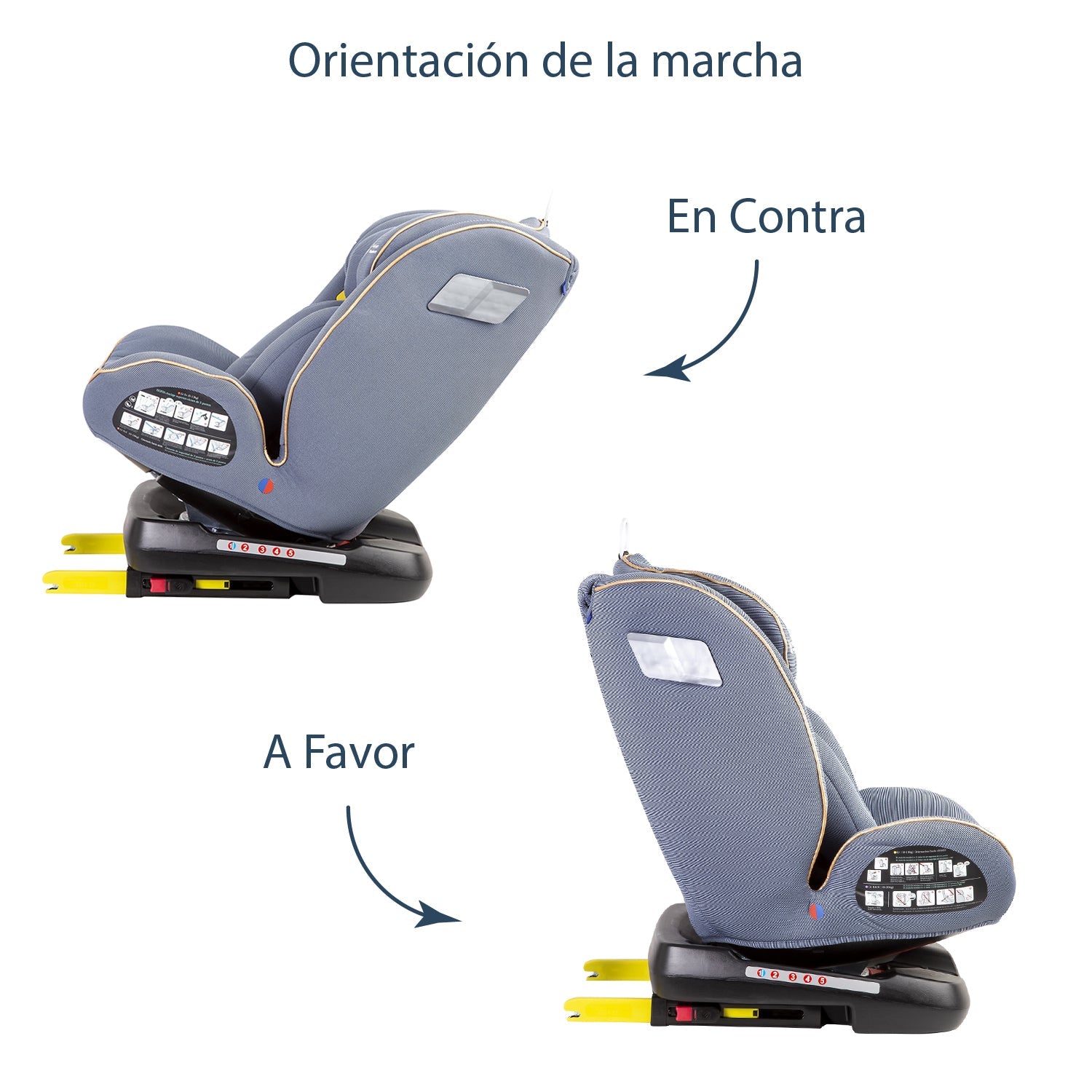 Silla de Auto Convertible Supra 360° Azul Claro