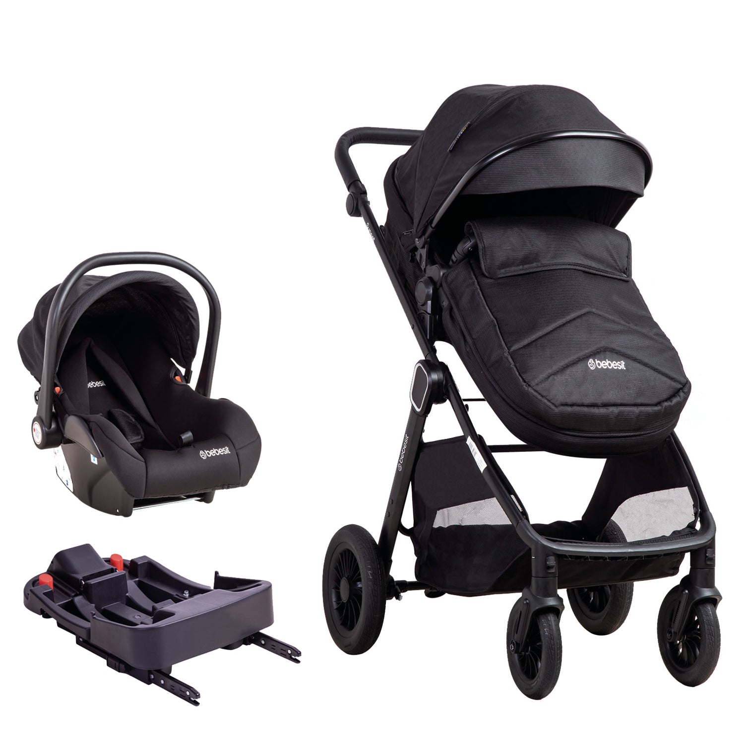 Coche Cuna Travel System Isofix Sunset Premium Negro